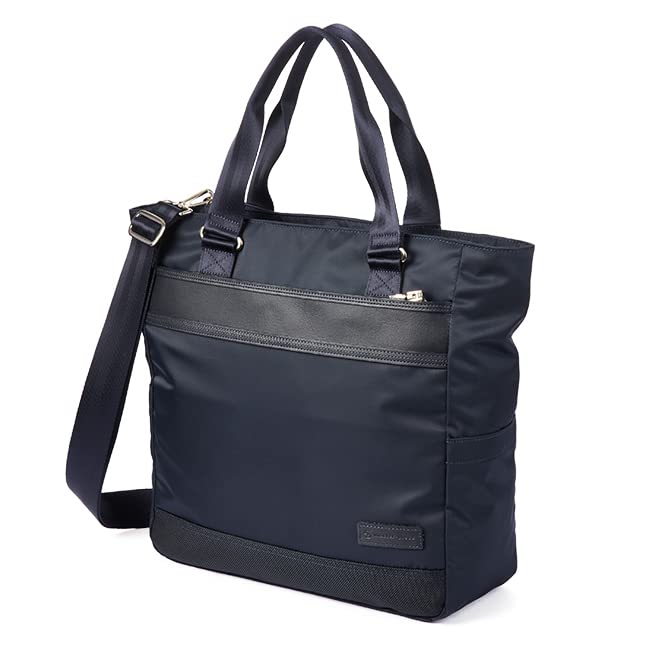 

2WAY Tote Bag Business Bag Commuting Shoulder Bag Lightweight Waterproof with Zipper Density master-piece 02396-i (Navy) Темно-синій