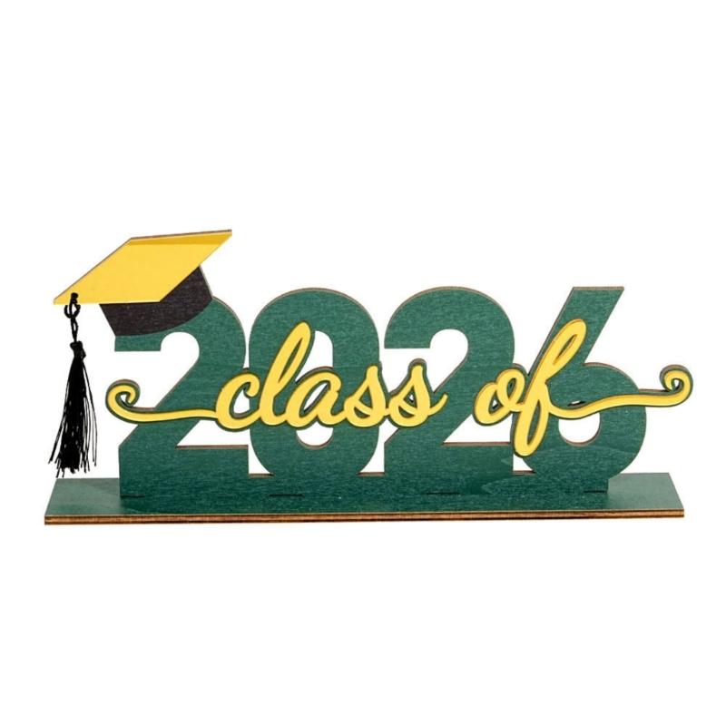 Graduation Decorations Class of 2026 Wood Table Centerpieces Congrats Grad Wooden Sign Graduation Table Toppers Gift