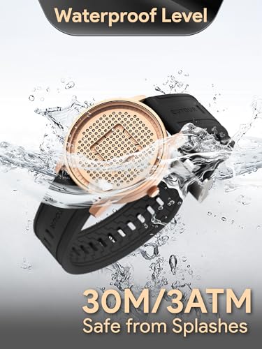 EUTOUR Men's Magnetic Watch, Creative, Stylish, Simple, Casual Quartz Watch with Magnetic Ball Design, 40mm Dial, Rubber Band, Gold