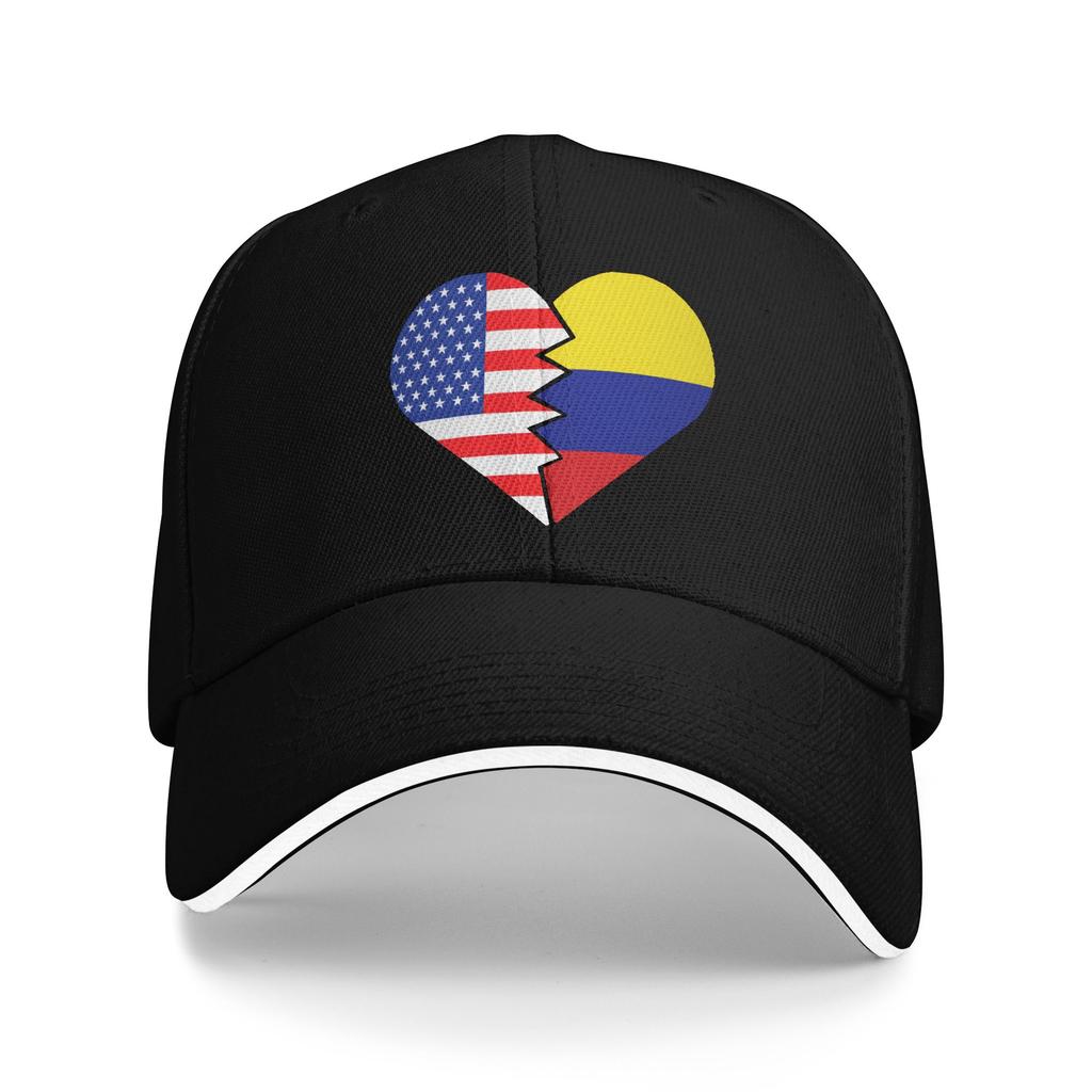 Colombia Flag Text Sun Baseball Cap Summer Unisex Adult  Design Trucker Hat Wholesale Casual Hunting Camping Baseball Caps