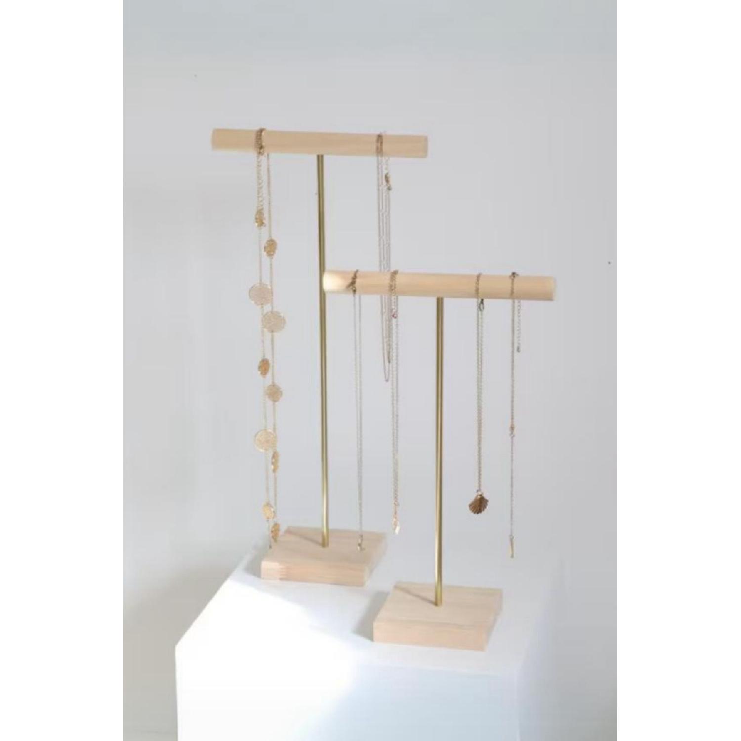 

Jewelry Organizer Necklace Hanger Wood Jewelry Stand Bracelet Accessory Editor Makeup коричневий