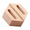 Box Two-Tier Holder Stand For Jewelry Showcase Anti-Slip Base Geometric Design Ring Display Stand Wooden Rings Holder Geometric