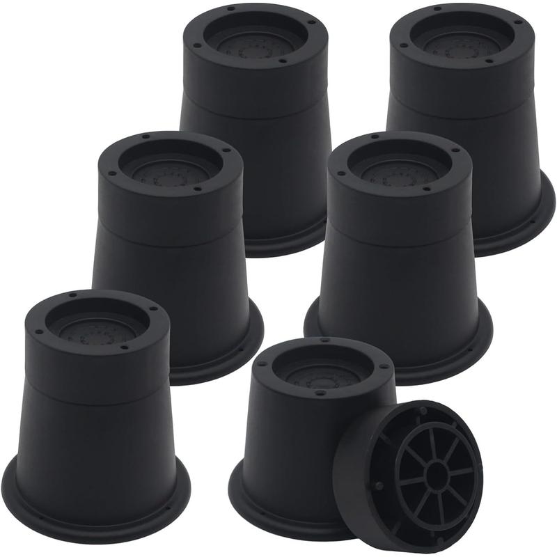 Mini Round Furniture Riser Pad - Rubber Bottom with Spike Top for Washing Machine, Bed Leg and Furniture Height Increase