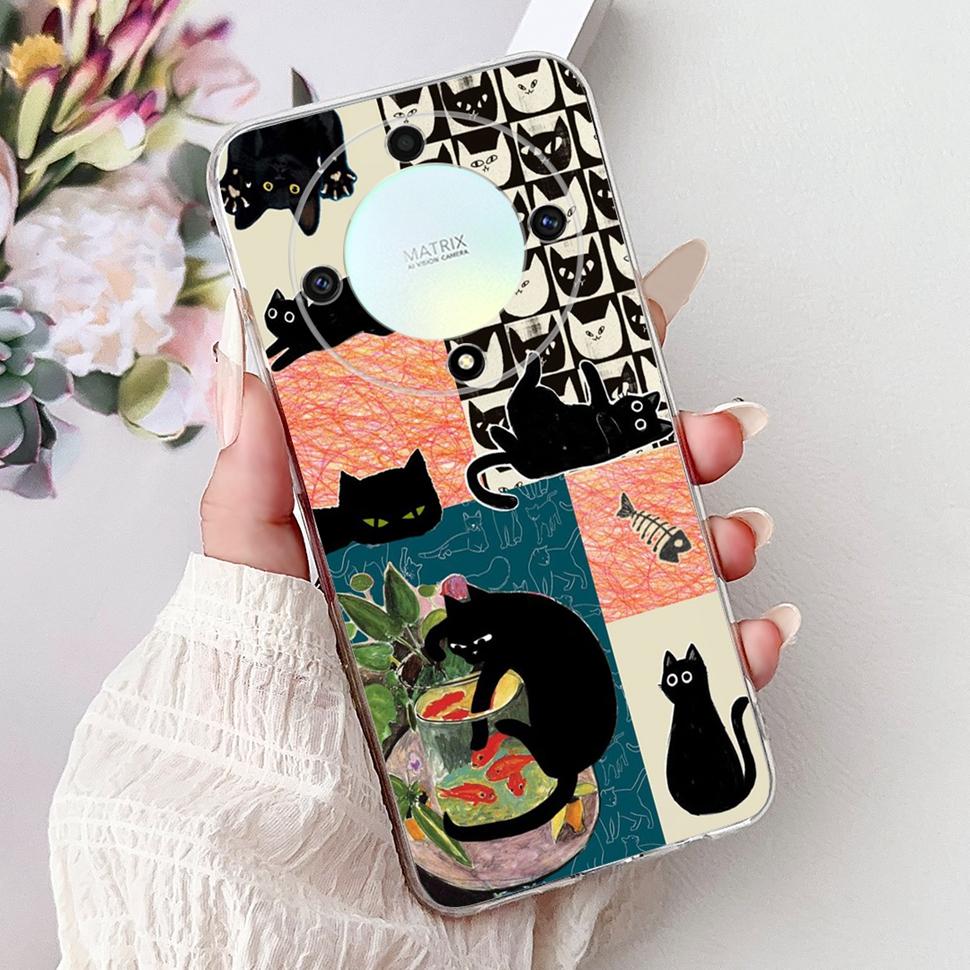 For Honor X9b 5G Case Flowers Butterfly Painted Cover Soft Silicone Casing For Honor X9 X9 b HonorX9b 5G Phone Case