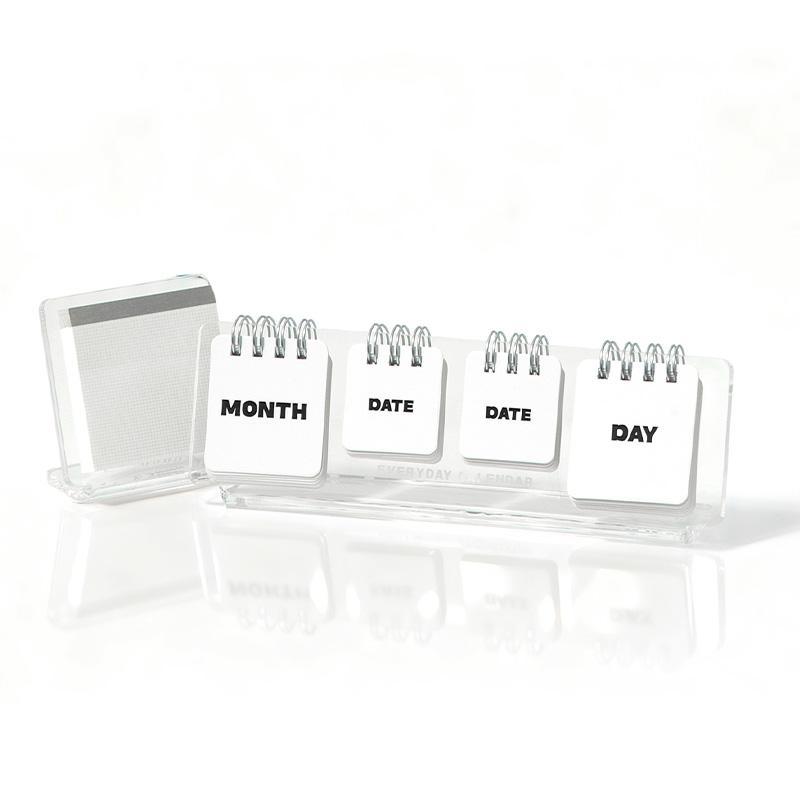 Journal GO Acrylic Daily Desk Calendar 2026 Simple Desktop Standing Calendar School Office Stationery Supplies