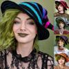 Skin-friendly Knit Witch Hats Handmade for Halloween Diy Hair Accessories Crafts Halloween Carnival Party Supplies