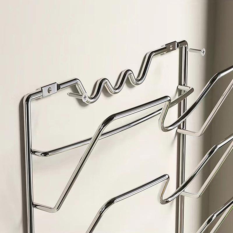 Kitchen Organizer Rack Wall Hanging Pot Cover Rack Five-Layer Pot Lid Metal Rust-Free Multifunctional Rack Pot Lid Storage Rack