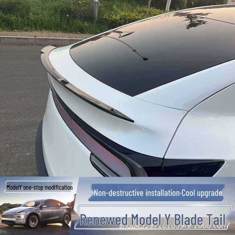 Compatible Rear Wing for 2025 Tesla Model Y High-Performance Original Blade Modification