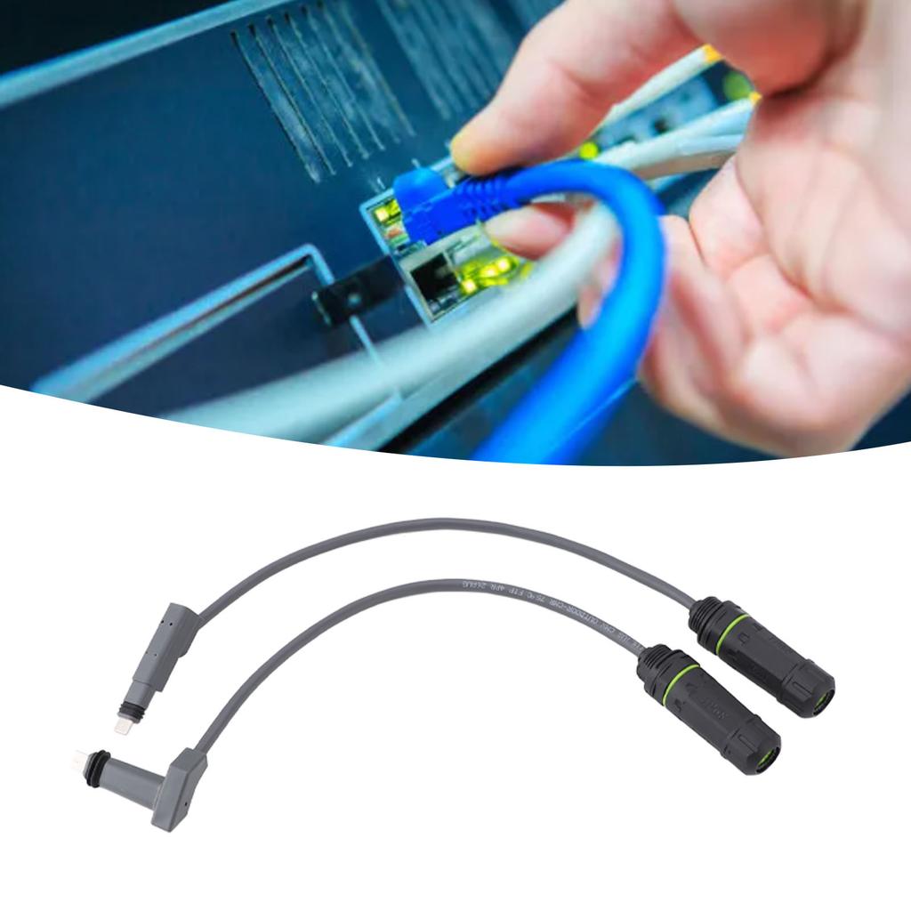 2PCS SPX Plug to RJ45 Adapter 1200Mbps IP68 Waterproof Ethernet Cable Connector for Dishy and Router Satellite