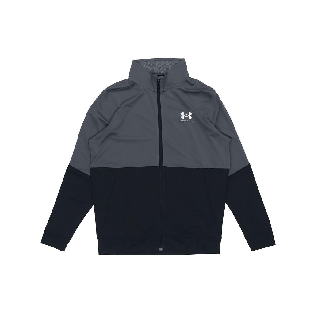 Under Armour Pique Track Casual Breathable Zip-Up Training Jacket Men Jackets Grey 1366202-012