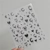 1pcs New 5D Bronzing Punk Moon Nail Art Charms Gothic Star Adhesive Slider Press on Nail Decoration Decals Accessories DIY