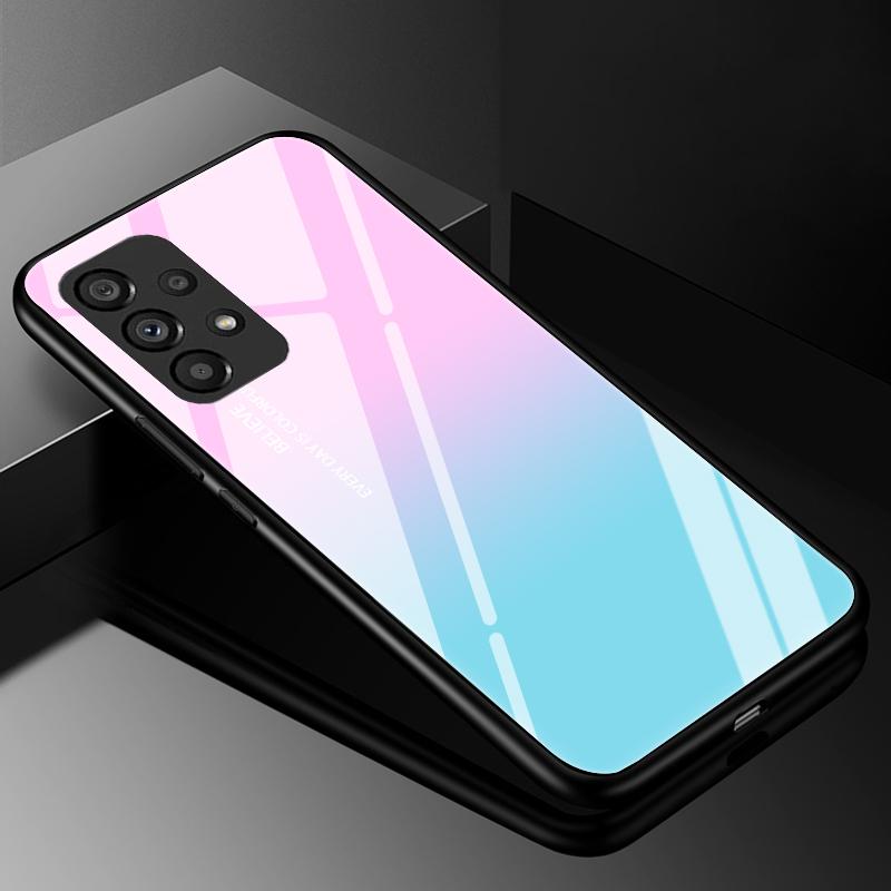 Tempered Glass Phone Case For Samsung Galaxy A31 A51 A71 5G A10 A10S A20 A30 A30S A50 A50S A70 Capa Luxury Hard Back Bumper