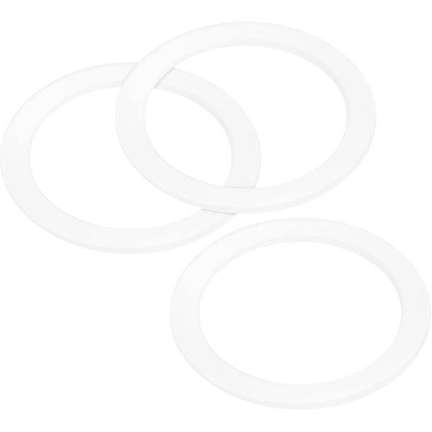 MECCANIXITY Gasket Seal Coffee Maker White Silicone Ring Replacement 42x55x2.2mm for 2-Cup Aluminium Coffee Pot, Pack of 3