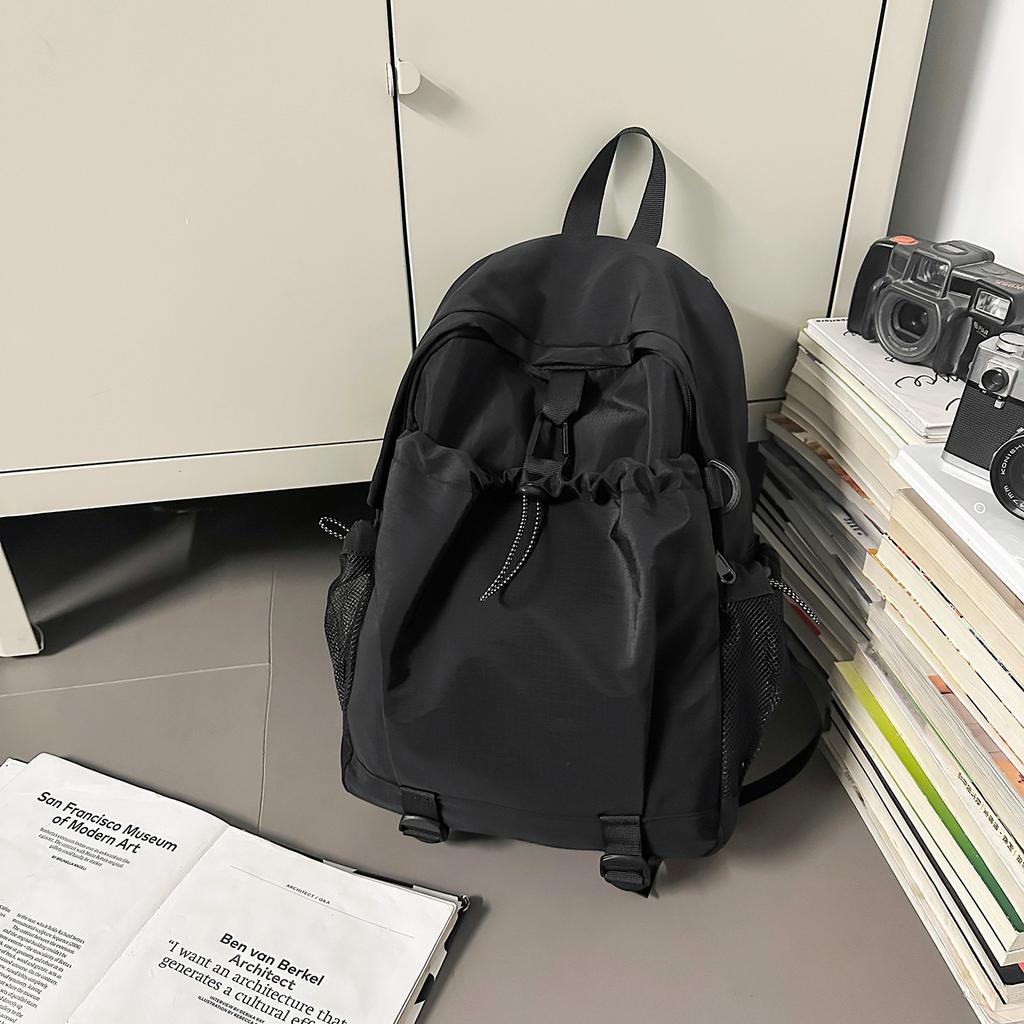 Schoolbag Student School Bag 1011 Spring New Class Large Capacity Multi-Pocket Neutral Wind Men's and Women's Commuter Travel Backpack