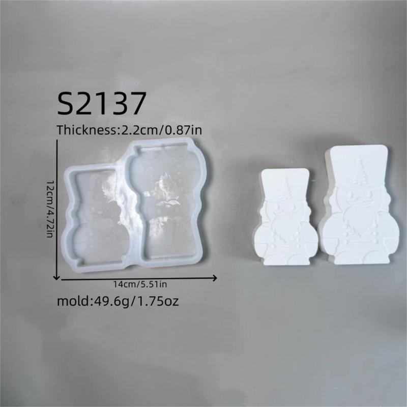 Sturdy Reusable Silicone Craft Mould Christmas Nutcrackers Shape for Candle Making and Art Projects