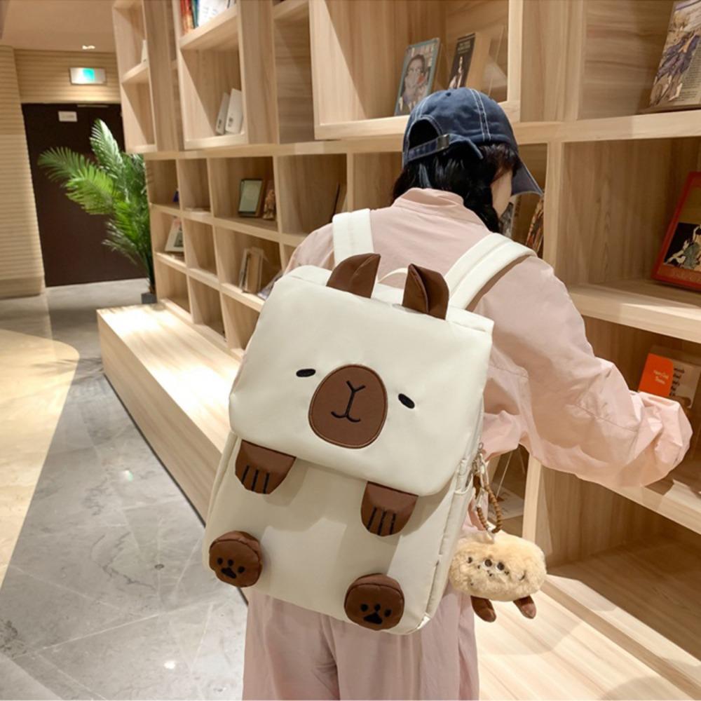 Capybara-Rucksack, Büchertasche für Studenten, große Kapazität, Reisetasche, Umhängetasche, Paar, Briefträgertasche, Handtasche, Geschenk