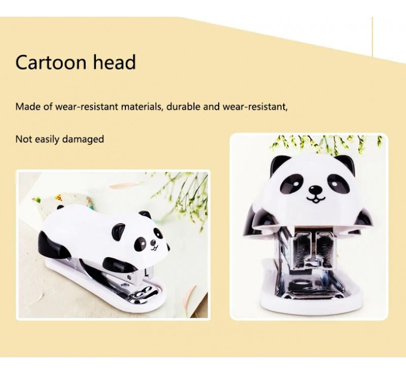 Niedlicher Panda Cartoon Hefter Mini Tragbar Klein Bindemaschine Büro Schreibtischzubehör Student Entzückende Schreibwaren Heftwerkzeug
