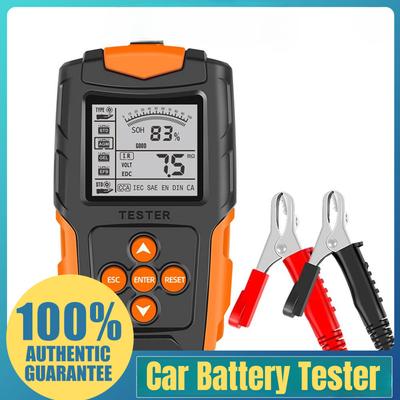 12V/24V Car Battery Tester LCD Digital Battery Analyzer Car Charge Diagnostic Tool SOH SOC CCA IR Measurement Device