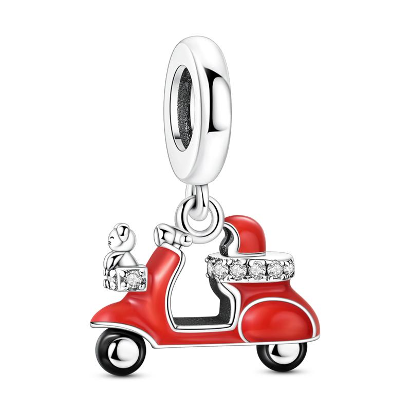 925 Silver Paris Tower Aircraft Travel Charm Pendant Beads Fit Charm Bracelet for Women Jewelry Making
