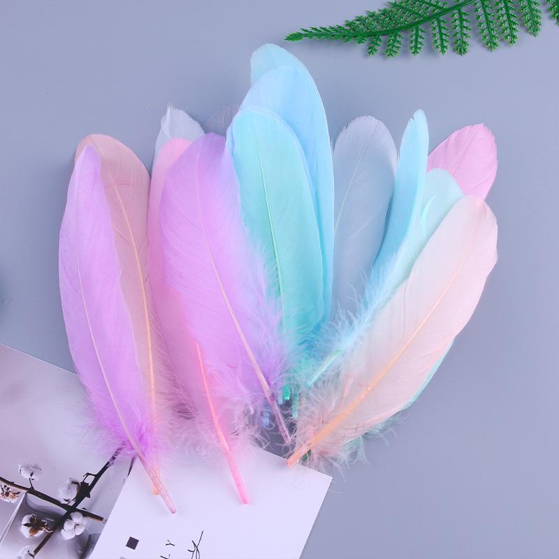 50Pcs Shellfish Feather Goose Feather Diy Handmade Jewelry Accessories Handicrafts Cat Toys Decorative Feathers