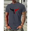 Summer Daily Casual Outdoor Street Short-sleeved Top Fashion 3D Bull Head Print Men's T-shirts