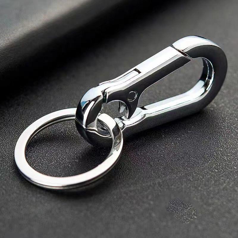 Men Stainless Steel Horseshoe Buckle Climbing Keychain Anti-Lost Buckle Hanging  Key Ring Car Decoration Gift