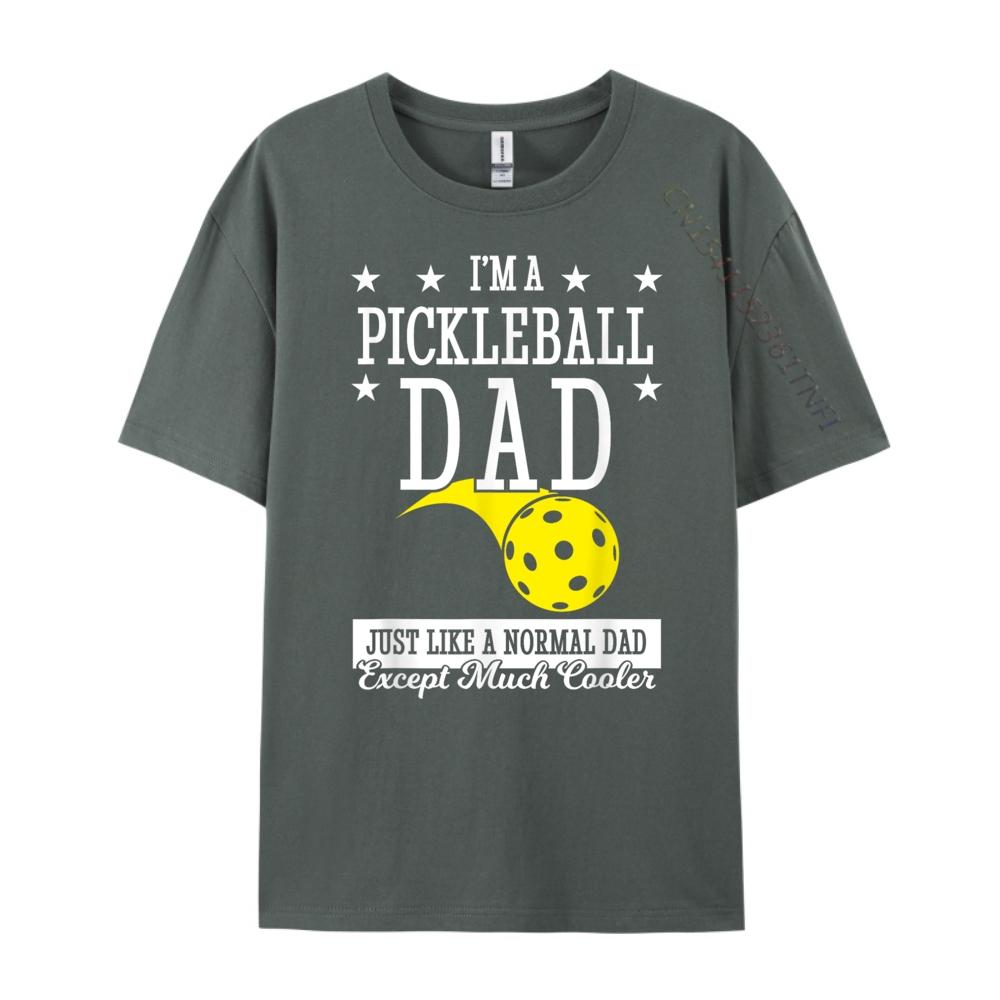 Pickleball Dad Much Cooler Teeshirt Shirts Gift White Graphic Tee Mens TShirts Printed On