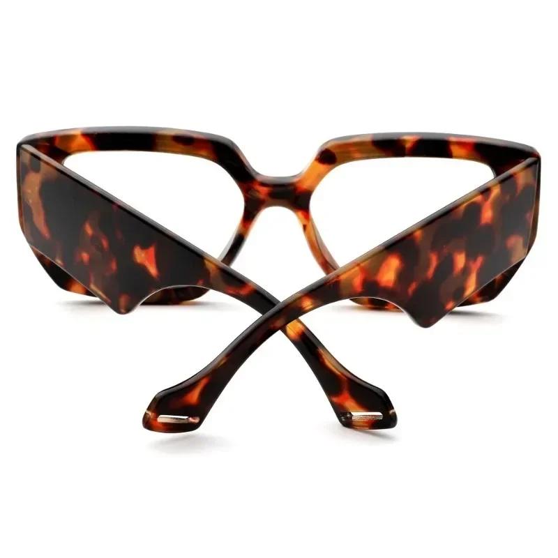 Thick Frame Blue Light Glasses For Women Men Fashion Oversized Square Computer Gaming Eyeglasses With Clear Lens