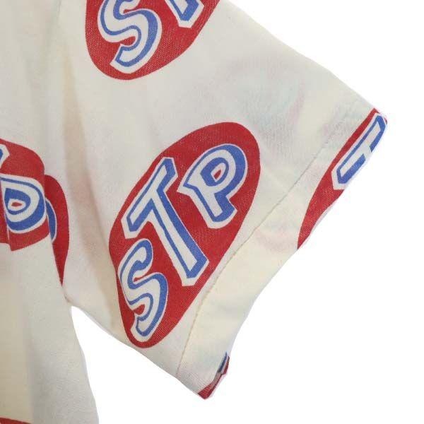 70s USA Made Dead Stock STP Logo All-over Print Short Sleeve T-shirt M Men's Used