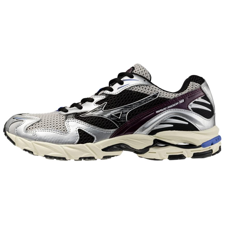 Mizuno Wave Rider 10 Удобные Прочные Легкие Беговые Кроссовки Унисекс Кроссовки Серый Черный D1GA210417 40.5