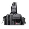 Multi-Compartment Fishing Waist Pack With Rod Holder Waterproof Nylon Tackle Bag Freshwater Saltwater Lure