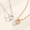 Korean love circle necklace women ins simple temperament niche design cold wind collarbone chain
