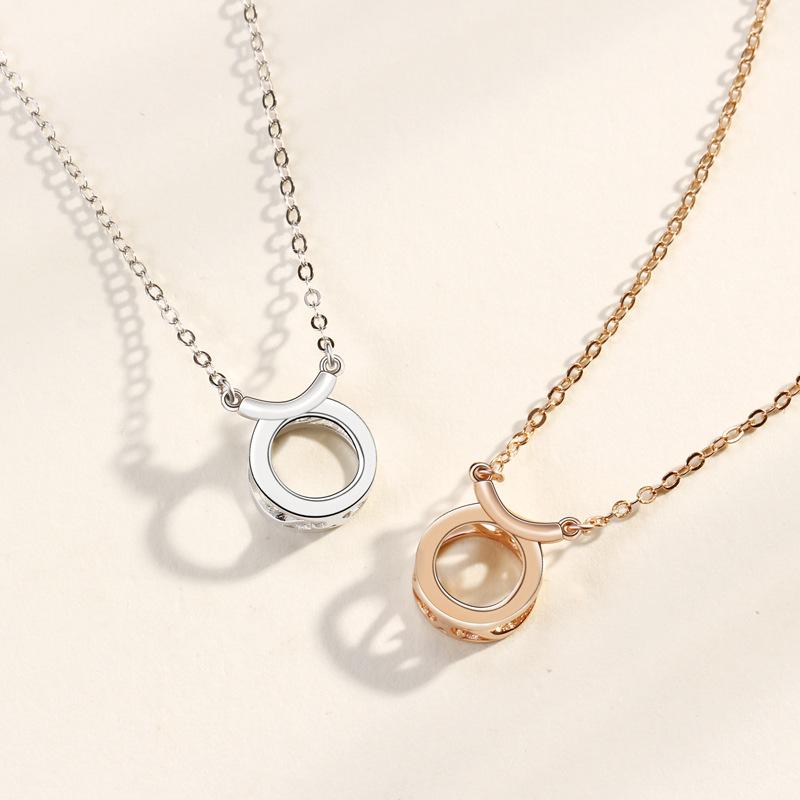 Korean love circle necklace women ins simple temperament niche design cold wind collarbone chain