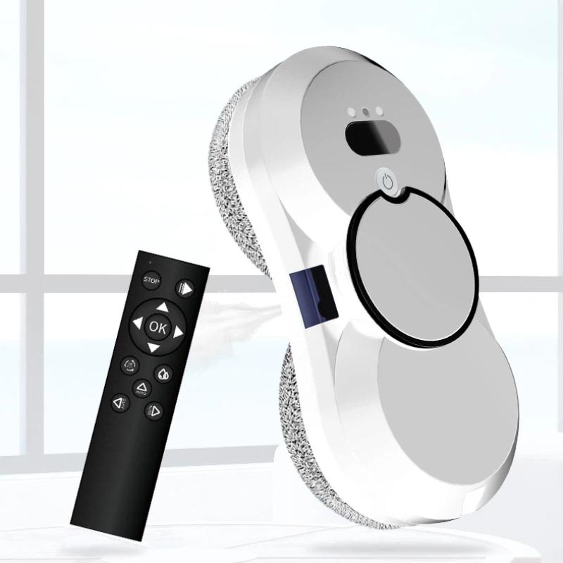 

Умный распылитель воды для мытья окон, Полностью автоматический бытовой инструмент для чистки стекла, Двойного назначения для влажной и сухой уборки, Ультратонкий очиститель стекла. Standard Version белый