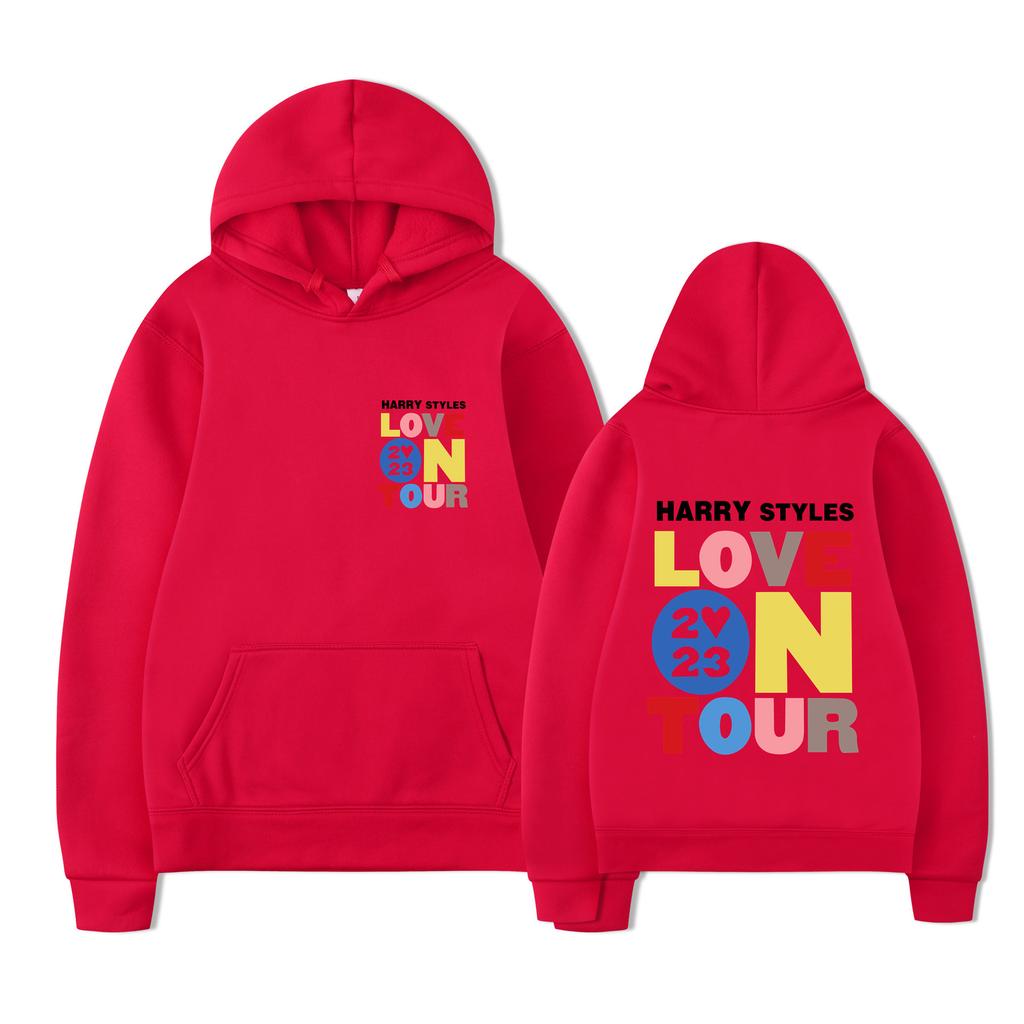 Love on Tour Print Fashion Sweatshirt Hip Hop Casual Tops Oversize Unisex Autumn Winter Fleece Streetwear Tops