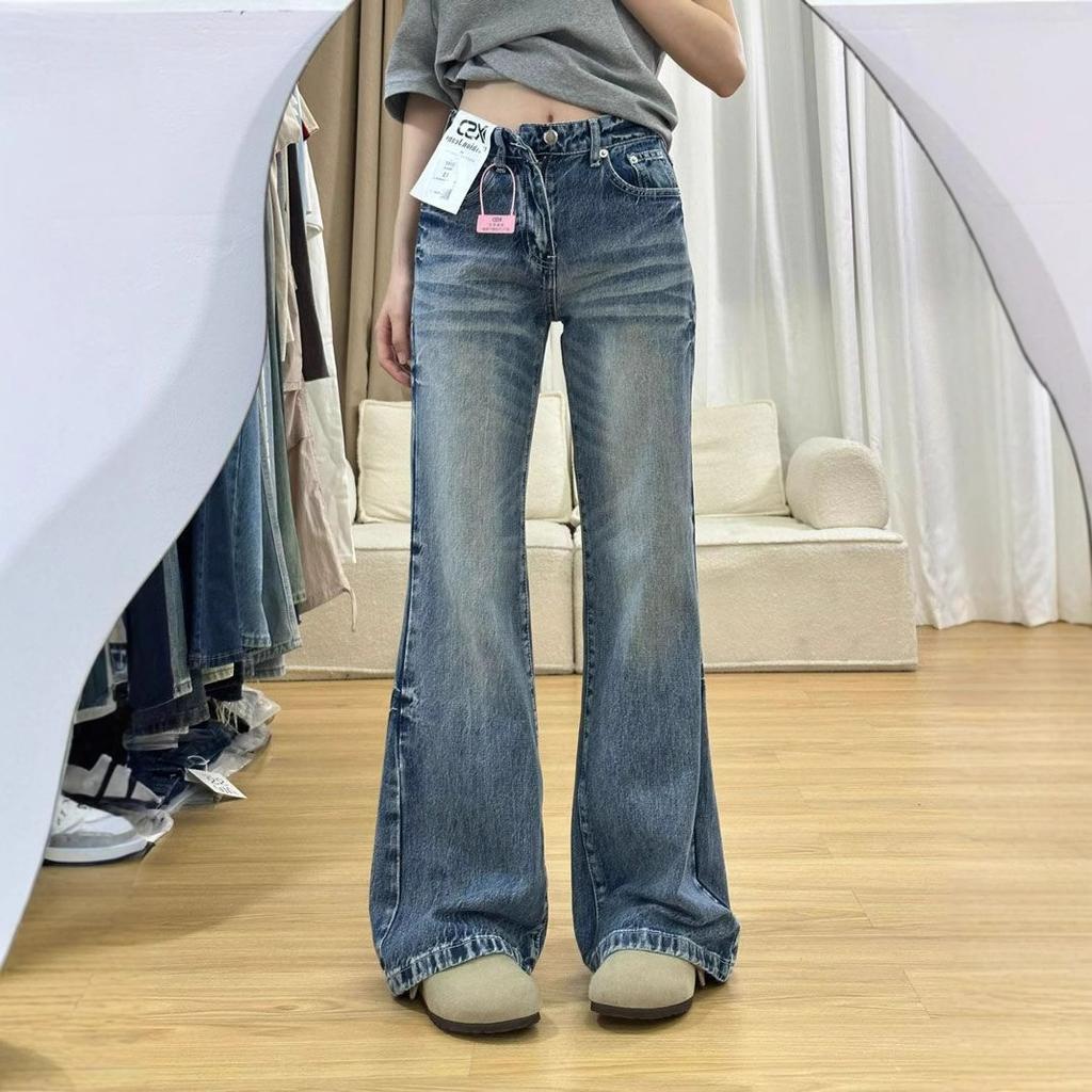 Comfortable Retro Casual Jeans Women Tide Ins High-waisted Loose Not Sticking To The Leg Trailing Straight Trousers Jeans for Women Long Denim Pants