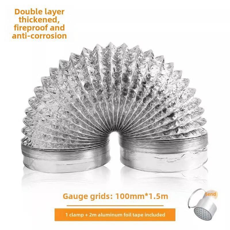 

Универсальный вентиляционный воздуховод из алюминиевой фольги для вытяжек и вытяжек в ванной комнате 10cm 1.5m exhaust pipe