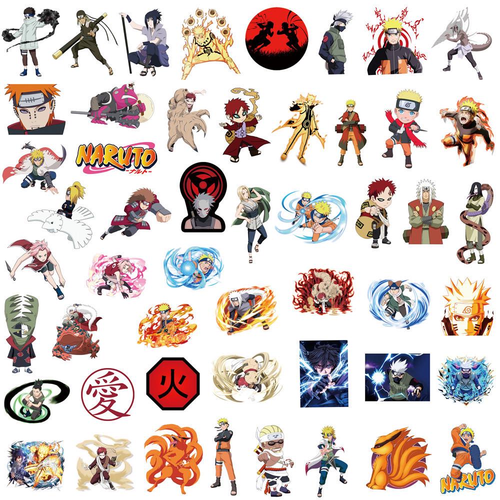 100-Pack Naruto Anime Character Graffiti Stickers for Suitcases, Cars, Laptops, Water Bottles, and Phones