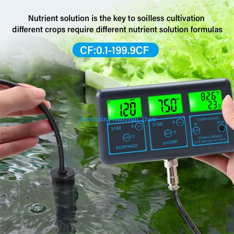 Y5GD Online Water Monitoring Detect System for Aquariums Pool 7 in 1PPM ORP Temperature Sensors With WiFi Alarms