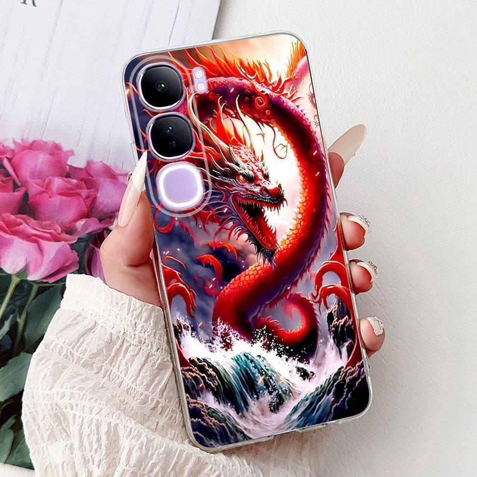 For Vivo V40 Lite 5G IDN Case V2417 Clear Cute Cat Fashion Butterfly Love Painted Soft Phone Case For Vivo V40 Lite 4G IDN Cover