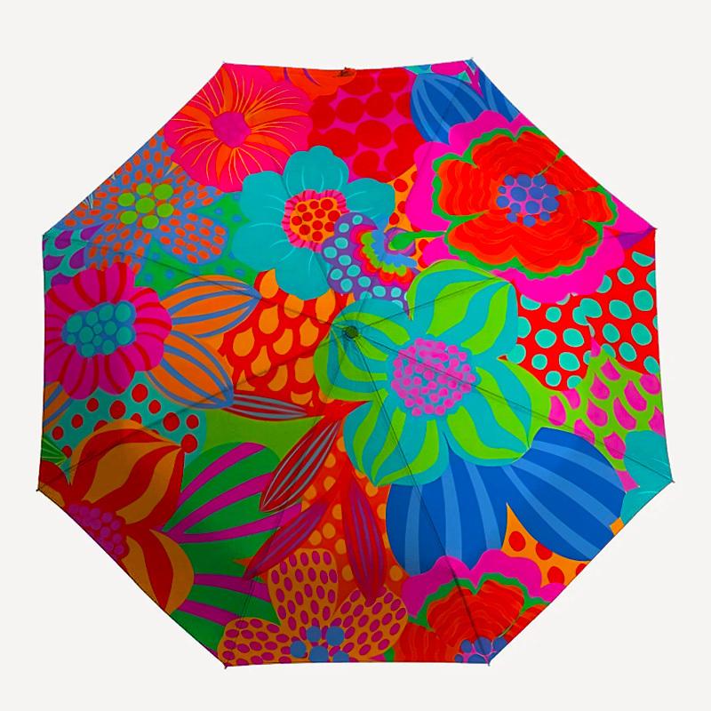 

1pc Floral Pattern Automatic Open, Sturdy Iron Frame, Compact Folding Design, All-Season Portable Umbrella for Women & Men yy250801107
