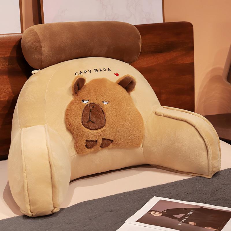 Cartoon bedside Soft Animal Capybara Backrest Sofa Cushion Triangle Plush Pillow Birthday Gifts