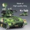 1:28 PGZ-95 Alloy Tank Model Toy Car Track Linkage Adjustable Gun Barrel Miniature Military Tanks Models for Adults Presents