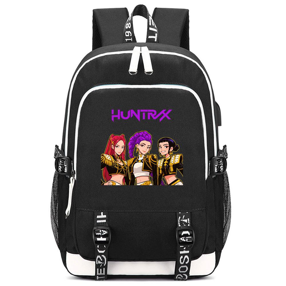 Zaino K-Pop Demon Hunters Stampato Grande Capacità per Studente Adolescente Ragazza Ragazzo Borsa da Scuola Borsa da Libro Regalo per Bambino Donna Impermeabile Borsa da Viaggio Mochila