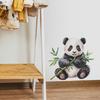 Painted Bamboo Panda Wall Stickers, Self-Adhesive Decor for Bedroom Living Room Entryway Dorm Room Decoration