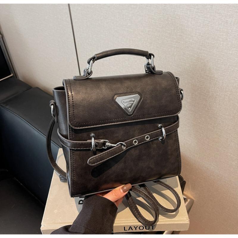 

Retro fashion handbag women s winter new simple small square bag high-end shoulder women s bag чёрный