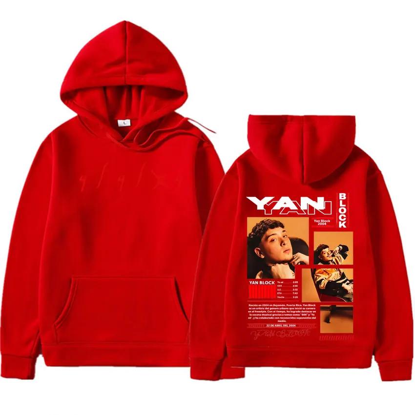 Yan Block Album Hoodie 2025 Grafikdruck Gothic Übergroße Kleidung Pullover Herren Hip Hop Trendy Ästhetische Freizeit-Sweatshirts