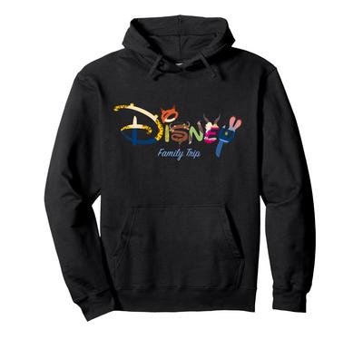 Disney Familienreise Zootopia Logo Gruppen-Passform Urlaubs-Hoodies