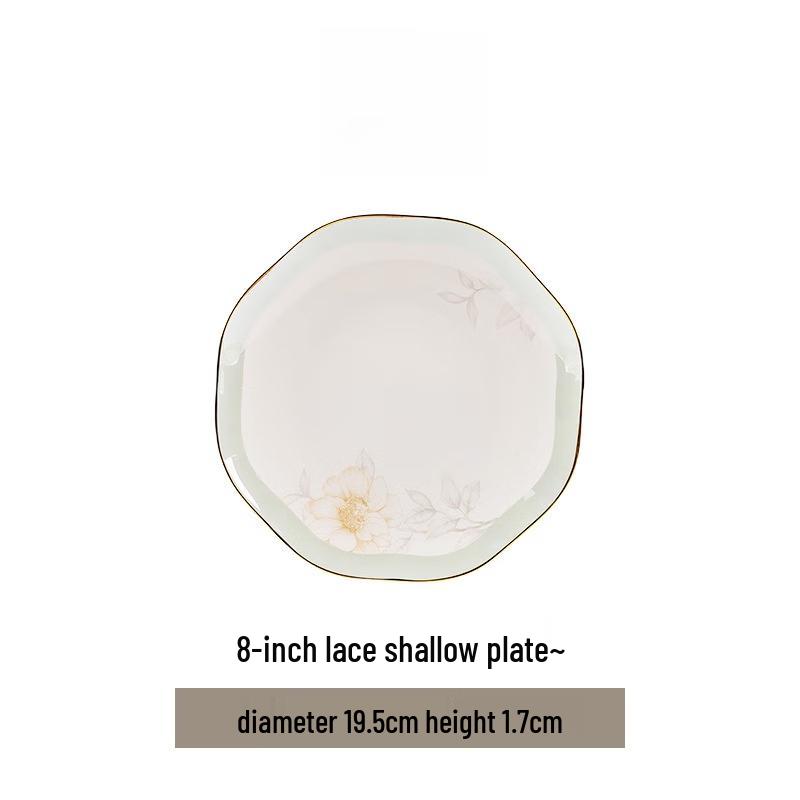 New Chinese Style Ceramic Spring Dawn 12-inch Fish Plate