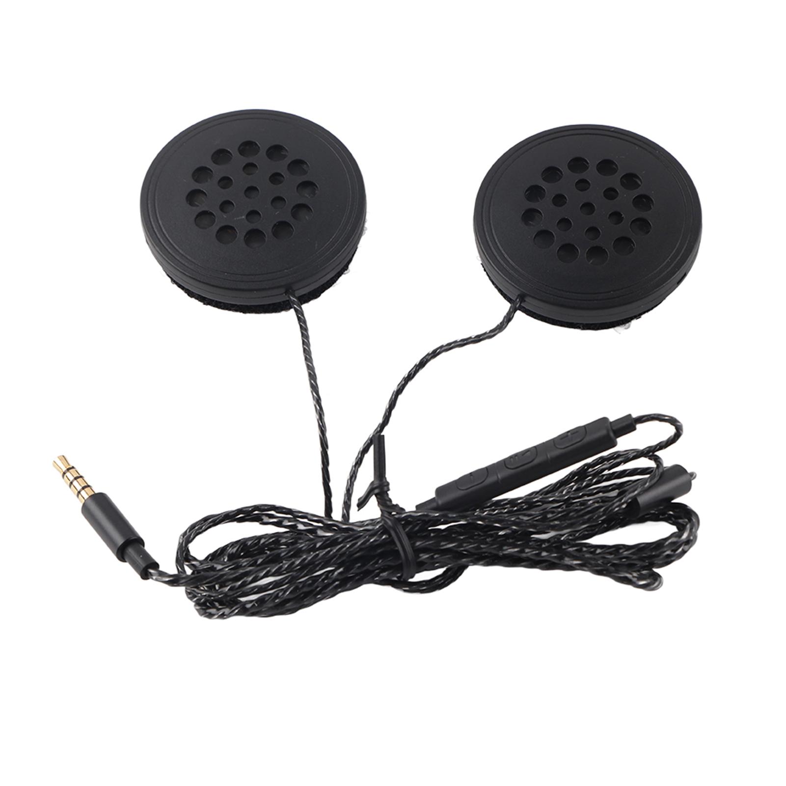 

Wired Helmet Headphones Intercom High Fidelity HD Microphone Hands Free